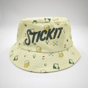 Chapeau Bob Réversible Personnalisé Brodé en Velours Respirant Coton/Polyester Unisexe Motif Feuille Dessin Animé pour Cyclisme Décontracté et Usage Quotidien - Product Image 3