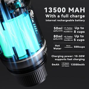 Cafetera <span class=keywords><strong>Espresso</strong></span> Portátil Autocalentable, 8 Tazas por Carga, 20 Bares, Funciona con <span class=keywords><strong>Cápsulas</strong></span> NS/Café Molido, Cafetera Eléctrica para Exteriores - Product Image 3