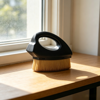 Pinceau de maquillage portable pour fond de teint, en fibres synthétiques de qualité supérieure, à tête plate, pour l'application de liquides, crèmes et poudres