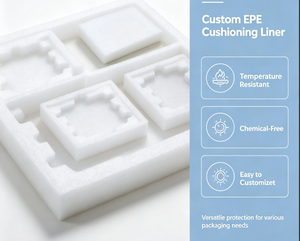 Insert en mousse EPE personnalisé pour emballage, protection antichoc, doublure intérieure EPE pour boîte cadeau d'équipements électroniques - Product Image 1