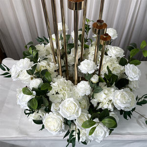 Centro de Mesa GreenLife con Rosas Blancas y Flores de Babybreath para Decoración de Mesa de Boda y Candelabros - Product Image 5