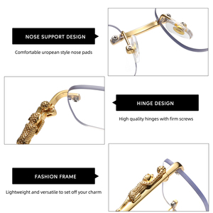 Thời trang cạnh-cắt Kính đọc sách tùy chỉnh chất lượng hàng đầu thiết kế không có Vành kính photochromic sang trọng UV400 kính mát 2025 - Product Image 3