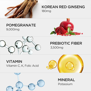Bebida Natural de Belleza con Granada y Ginseng Rojo Coreano, Sin Gluten, Fibra Prebiótica, Vitaminas, Bebida Líquida Oral, OEM/ODM - Product Image 5