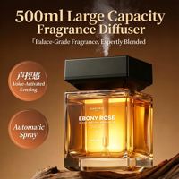 Nouveauté : Diffuseur d'arômes rechargeable en verre de 500 ml, grande capacité, avec fonction de pulvérisation programmée et parfum longue durée