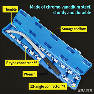Juego <span class=keywords><strong>de</strong></span> llaves ajustables <span class=keywords><strong>de</strong></span> acero al cromo-vanadio OEM <span class=keywords><strong>de</strong></span> 15 piezas para instalación <span class=keywords><strong>de</strong></span> correas <span class=keywords><strong>de</strong></span> motor <span class=keywords><strong>de</strong></span> coche, poleas y tensado <span class=keywords><strong>de</strong></span> ruedas tensoras - Product Image 4
