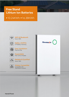 Henndipower 16kWh LiFePO4 Batterie Wandmontiert 51,2V 200Ah Solarenergiespeicher mit Smart WiFi Bluetooth BMS Home Powerwall