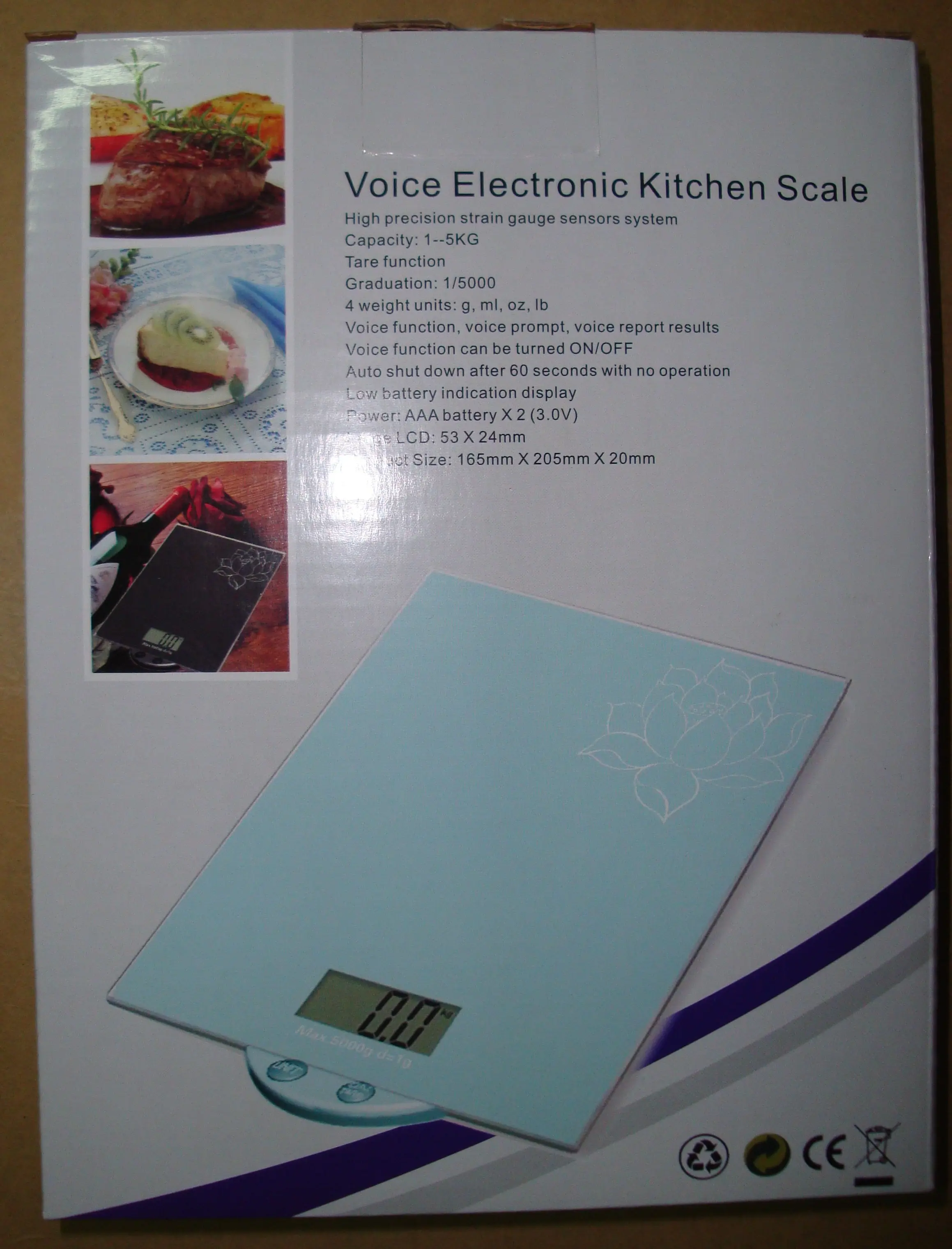 Sprechende Küchen waage für Lebensmittel Multifunktions-Sprech waage Maßnahmen in Gramm und Unzen Visuelle und Sprach-LCD-Anzeige waage