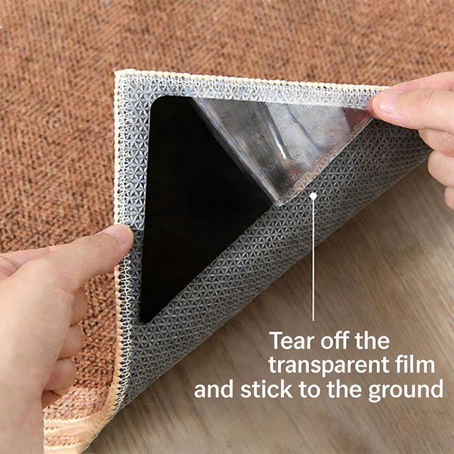 PU Material Soft Die Cut Carpet Pad Non-Skid Rug Underlay Strong Grip Protector for Hardwood Tile Floors Keep Rugs Place
