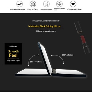 Specchio Tascabile Pieghevole Portatile Quadrato con Logo Personalizzato Stampato per Trucco e Bellezza - Product Image 6