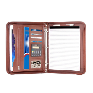 Carpeta Ejecutiva Personalizada con Cierre, Portafolio de Cuero PU con Calculadora y Asa, Maletín - Product Image 4