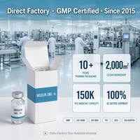 Boîte de flacon pharmaceutique personnalisée de luxe de 3 ml, emballage en carton pliable de qualité médicale pour les fournitures cliniques aux États-Unis