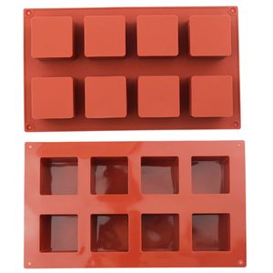 8 Piece Square Silicone Mold Cube Cake Soap Chocolate Baking Mold For Commercial Use - Product Image 4