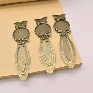 Accessoires d'ornement en alliage bronze ancien hibou-marqueur de page Époxy vierge Logo personnalisé Signet promotionnel en métal avec base de 20mm - Product Image 3