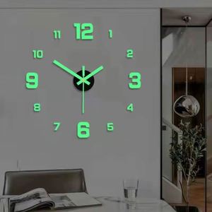 3D Creative Frameless DIY Wall Hanging <b>Clock</b> Wall Stickers Home Mute <b>Digital</b> <b>Clock</b> Living Room Office Wall Decoration - Product Image 5