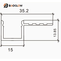 Nouveautés 2025 – Profilé LED en aluminium 15x15 personnalisé pour plafonds en plaques de plâtre et gypse, avec bande LED intégrée