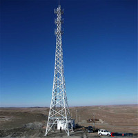 Tour de télécommunication autoportante en acier galvanisé à chaud, 30 m, pour signal téléphonique 4G 5G et communication micro-ondes