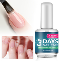 Huile pour soins des ongles Bomesel avec brillance naturelle, hydratant à la kératine, ingrédients formule douce pour la réparation des ongles, 16ML