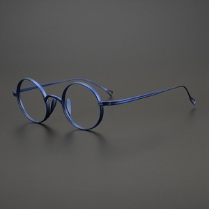 Kính Cổ Điển Nhật Bản John Lennon, Gọng Tròn Nhỏ Bằng Titan Nguyên Chất, Phong Cách Trung Quốc, Gọng Kính Mắt Nhỏ Siêu Nhẹ H011 - Product Image 3