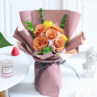 Bouquets de fleurs naturelles préservées de haute qualité, roses éternelles, pour la remise des diplômes, la Saint-Valentin, la fête des mères