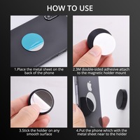 Support magnétique universel multifonctionnel flexible en silicone pour téléphone portable, pour tableau de bord, bureau, mur, lit