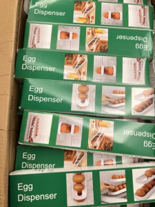 NOUVEAU Porte-oeufs de réfrigérateur à action automatique Distributeur de porte-oeufs roulant à double couche 18 pcs stockage d'oeufs en acrylique - Product Image 6