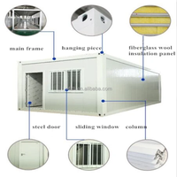 Casa contenedor móvil prefabricada de 2 plantas con casa contenedor portátil de vidrio lista para transportar y vivir