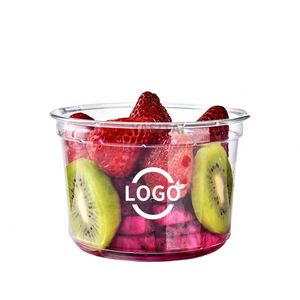 Gobelets en plastique transparent à fond rond avec couvercles en dôme, logo personnalisé, 117 mm, PET, pour yaourt aux fruits, 8 oz, 12 oz, 14 oz, 16 oz, 24 oz, 32 oz - Product Image 3