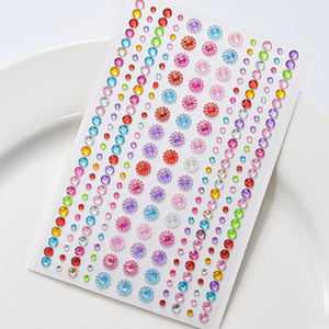 3D coloridos girasoles diamante cara pegatinas gema Facial pegatina ojos cuerpo mezcla cuentas joyas diamantes cara Decoración - Product Image 6