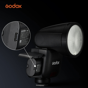 Flash pour appareil photo <span class=keywords><strong>Godox</strong></span> <span class=keywords><strong>V1</strong></span> Mid Round Head 2.4G TTL HSS 1/8000s avec écran tactile rechargeable pour appareil photo <span class=keywords><strong>Canon</strong></span> - Product Image 5