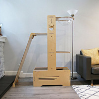 Fabricant de meubles personnalisés Tour d'arbre à chat en bois durable Maison à gratter pour chats Meubles pour animaux de compagnie