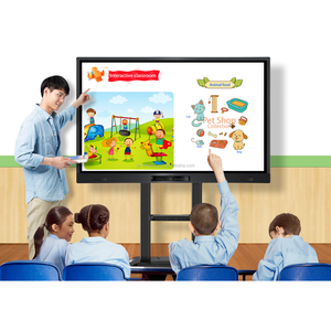 For 4K Digital Smart Board 86 Inch Interactive Flat Panel Whiteboard Android Windows OS 13MP <b>Camera</b> for Teaching Business - Product Image 4