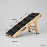 Rampe pour animaux de compagnie en bois, hauteur réglable, support en X, design pliable, surface antidérapante en tapis, poignée en cuir, 88x30cm, pour canapé pour chien