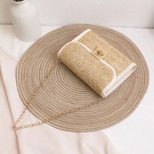 Sac à bandoulière en paille diamantée, sacs avec logo, cordon tissé matelassé, inspirés des créateurs, pour enfants - Product Image 5