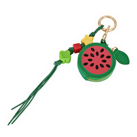 Porte-monnaie en forme de fruit, mini porte-monnaie en cuir et porte-clés pour sac à main, breloques de sac en forme de fruit pour fille