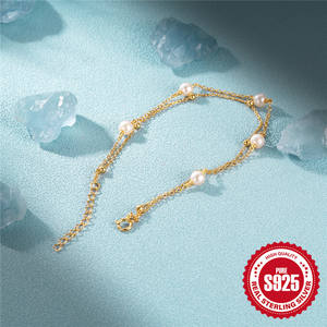 Wholesale classic S925 sterling silver stacking double <b>pearl</b> <b>bracelet</b> ladies temperament hot selling niche high-end <b>bracelet</b> - Product Image 2