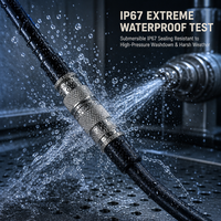Harnais de câblage personnalisé étanche IP65 pour connecteur aéronautique M12 GX16 2-8 broches mâle/femelle vers assemblage de câbles JST pour applications industrielles