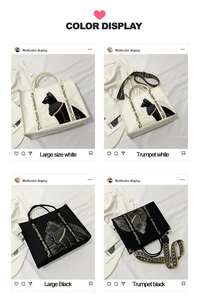 Biểu Tượng Tùy Chỉnh Dày Không Thấm Nước Vải Mua Sắm Túi Thư In Ấn Tote Túi Thời Trang Túi Xách Có Thể Gập Lại Tái Chế Mua Sắm Túi - Product Image 3