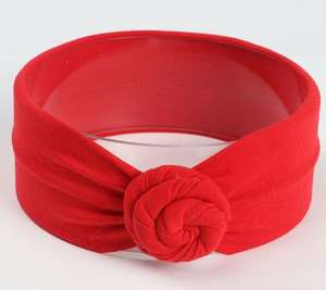 Diademas de <span class=keywords><strong>flores</strong></span> con nudo superior para niñas pequeñas y niños al por mayor, accesorios para el cabello infantiles a la moda - Product Image 4