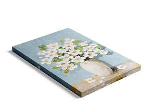 Bellissimi Fiori 3D Astratti, Decorazione Murale su Tela Dipinta a Mano, Quadro Decorativo per Stanza con Cornice in Legno, Arte su Tela da Appendere - Product Image 6