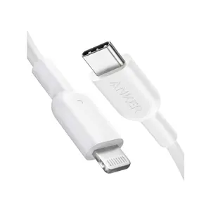 אנקר 321 USB C לייטנינג נתונים כבל לבן 3ft MFi מוסמך כבל Powerline השני עבור iPhone