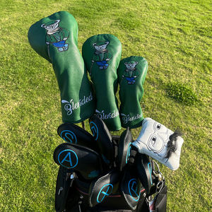 Housse de tête de club de golf en cuir de haute qualité, motif mignon, pour driver, fairway, hybride, personnalisable - Product Image 4