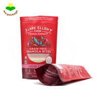 Sachet refermable autoportant en PET/PE, résistant à l'humidité, imprimé sur mesure pour l'emballage alimentaire de noix, de snacks et de céréales sans gluten