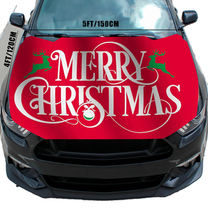 Venta al por mayor 120x150cm Merry ChristmasCar Hood Covers Bandera Asequible Resistente al desgaste y Durable Car Engine Hood Cover - Product Image 2