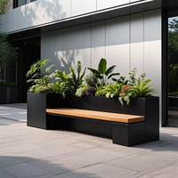 Personnalisez diverses jardinières suspendues, bancs de jardin extérieurs, bancs de repos pour parcs et plantes et fleurs mobiles OEM ODM