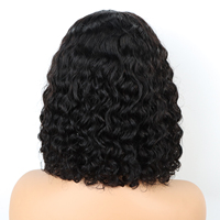 Perruques Bob à fermeture frontale 4x4 en gros, cheveux humains brésiliens vierges Remy, ondulés, double épaisseur, cuticules alignées, transparentes