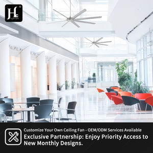 100in Matt Black 6-Speed Ceiling <b>Fan</b> 6 Blades DC Motor Remote Control for Exterior House Porch Gazebo Metal Material Electric - Product Image 5