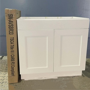 Shaker phong cách gỗ cửa tủ màu sắc khác nhau PVC thermofoil tủ bếp Modular RTA cửa tủ bếp - Product Image 1