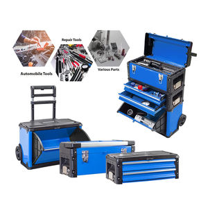 Staal <span class=keywords><strong>3</strong></span> Lades Handgereedschap Stapelbaar Rolling Rechtop Trolley Gereedschapskist - Product Image 6