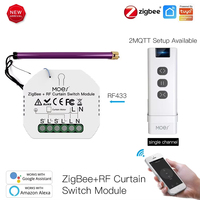 Module d'interrupteur de rideau intelligent ZigBee RF433 MoesHouse DIY pour moteur de stores enrouleurs motorisés 2MQTT Smart Life APP Alexa Google Home