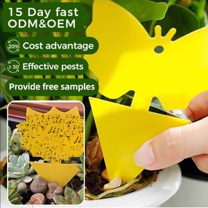 Piège à mouches <span class=keywords><strong>collant</strong></span> jaune insérable dans le <span class=keywords><strong>sol</strong></span>, motif papillon et tournesol, pour la protection décorative des jardins - Product Image 1